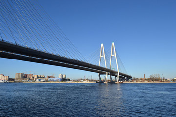 Cable-Stayed Bridge in St.Petersburg