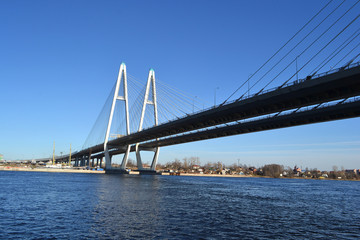 Cable-Stayed Bridge in St.Petersburg