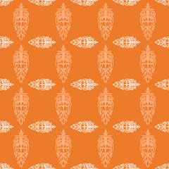 pattern in the old style with curls