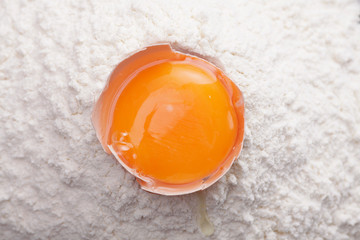 Closeup von einem offenen Ei