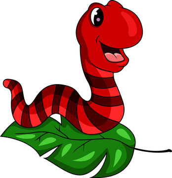 red worm cartoon