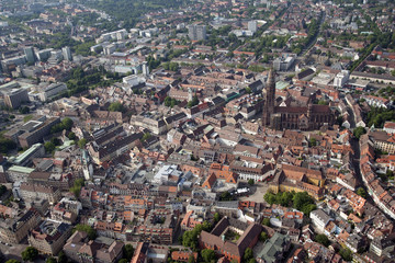 Fototapeta na wymiar Aerial view of Freiburg,Black forest