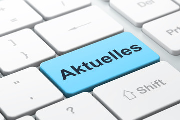 News concept: Aktuelles (german) on computer keyboard background - 52003998