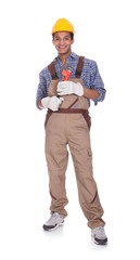 Confident construction worker