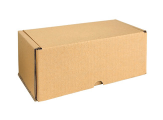 Cardboard box. Isolated on white background.