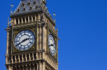 Fototapeta na wymiar The Clock-Face of Big Ben in London