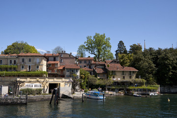 Fototapeta na wymiar Island Lake Maggiore in Italy