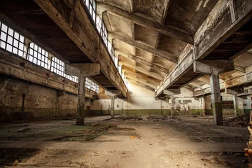 Papier Peint photo Vieux bâtiments abandonnés Ancienne usine