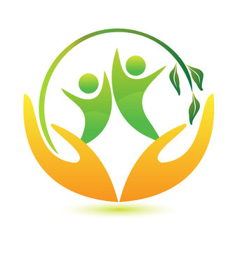 Healthy and happy people logo