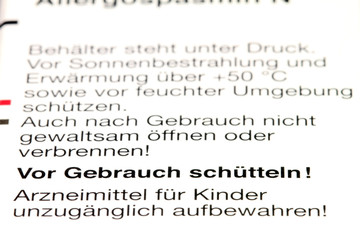 Vor Gebrauch schütteln