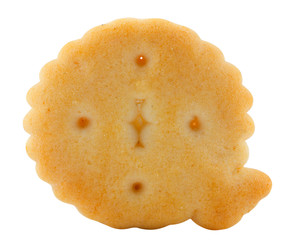 Letter Q cracker alphabet isolated on white