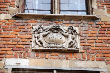 D&eacute;tail de la fa&ccedil;ade du ch&acirc;teau de Grand-Bigard