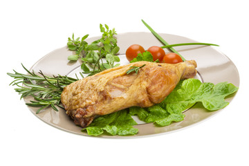 Smoked chicken leg