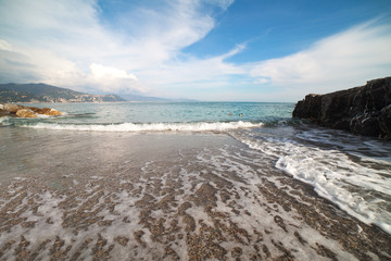 Ligurian sea waves.