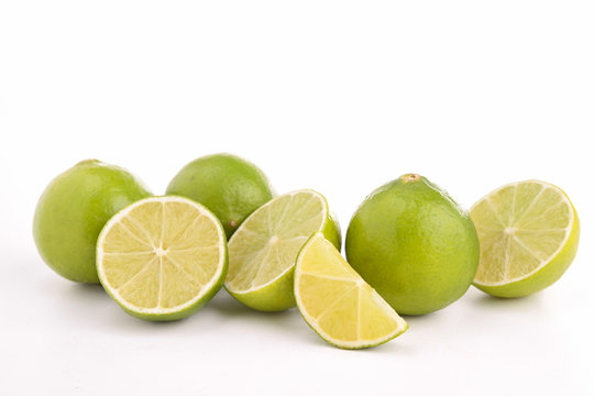 isolated green lemon