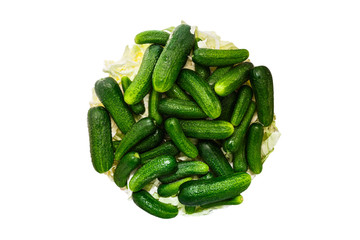 green pickles in circle