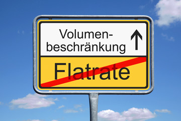 Obraz premium Ortsschild mit volumenbeschränkung