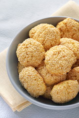 Homemade sweet cookies with sesame seeds