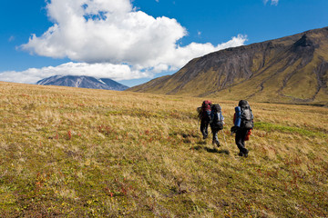 Obraz premium Trekking on Kamchatka.