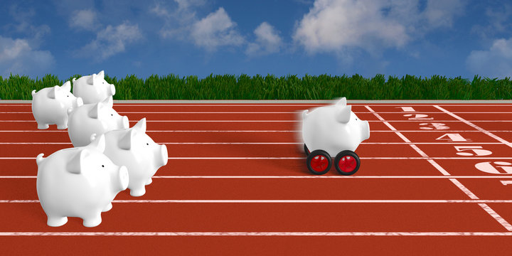 Piggy bank - pig race