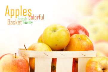 Fresh and colorful apples
