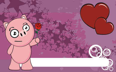 pig funny cartoon background9