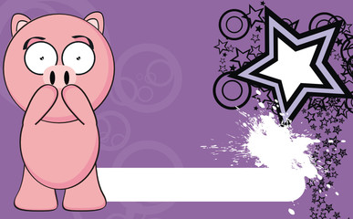 pig funny cartoon background7