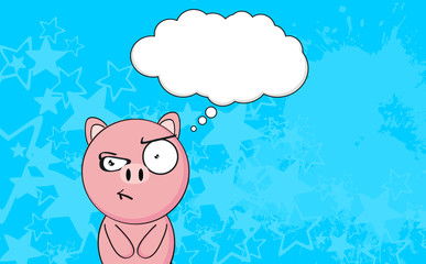 pig funny cartoon background6