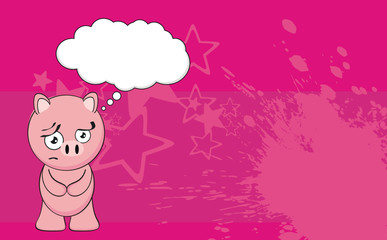 pig funny cartoon background3