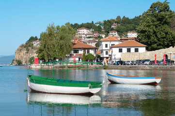 Fototapeta na wymiar Ohrid Miasto na jeziora Ohrid, Republika Macedonii