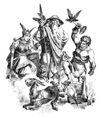 Germanic/Nordic Gods : Freya - Wotan - Thor