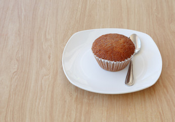 banana cake on desk wooden