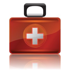 Red first aid case