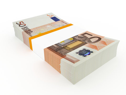 stack of euro banknote