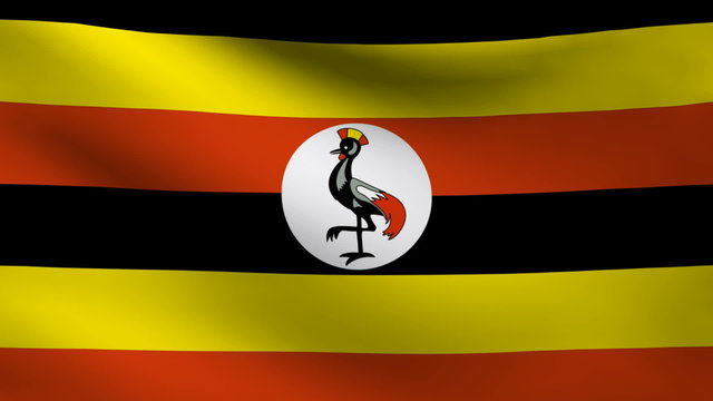 Uganda flag.