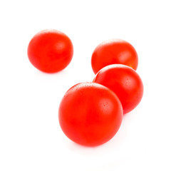 cherry tomatoes isolated on white background