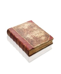 Old decrepit XIXth century book isolated