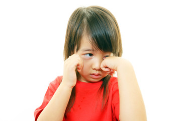 泣いている女の子