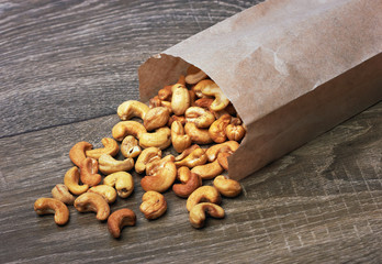 Fototapeta premium cashew nuts in package
