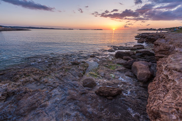 Obraz premium Ibiza sunset on San Antonio