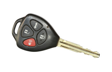 Car key remote isolated on white background