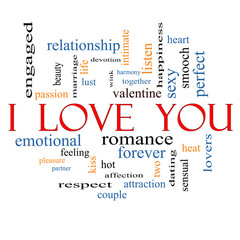 I Love You Word Cloud Concept