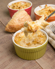 Fresh baked Dungeness Crab macaroni and cheese