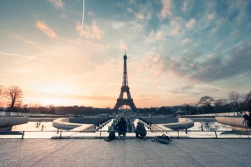 Fototapete Rund Eiffelturm Paris Frankreich © Beboy