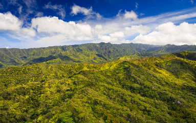 Aerial View of Kauai Ridgeline