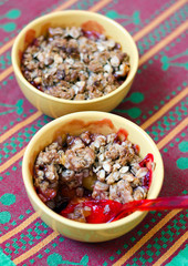 Fruits and berry crumble