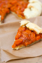 Slice of apricot gallete