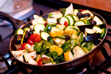 ratatouille cooking closeup