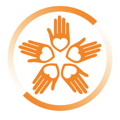 United loving hands design.