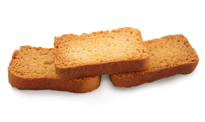 Fototapeta na wymiar sliced baked bread isolated on white background